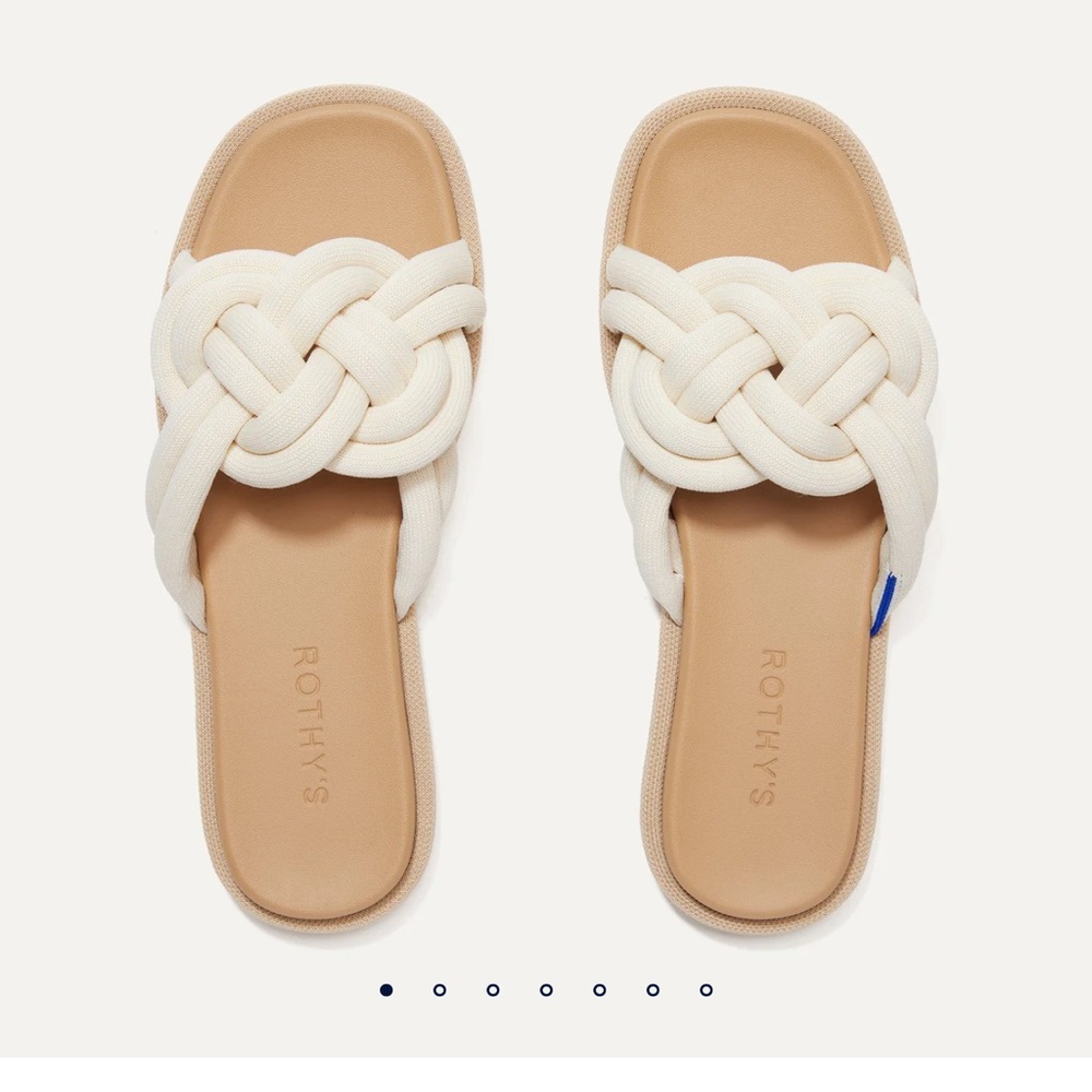 Rothy's Cream Braided Sandals